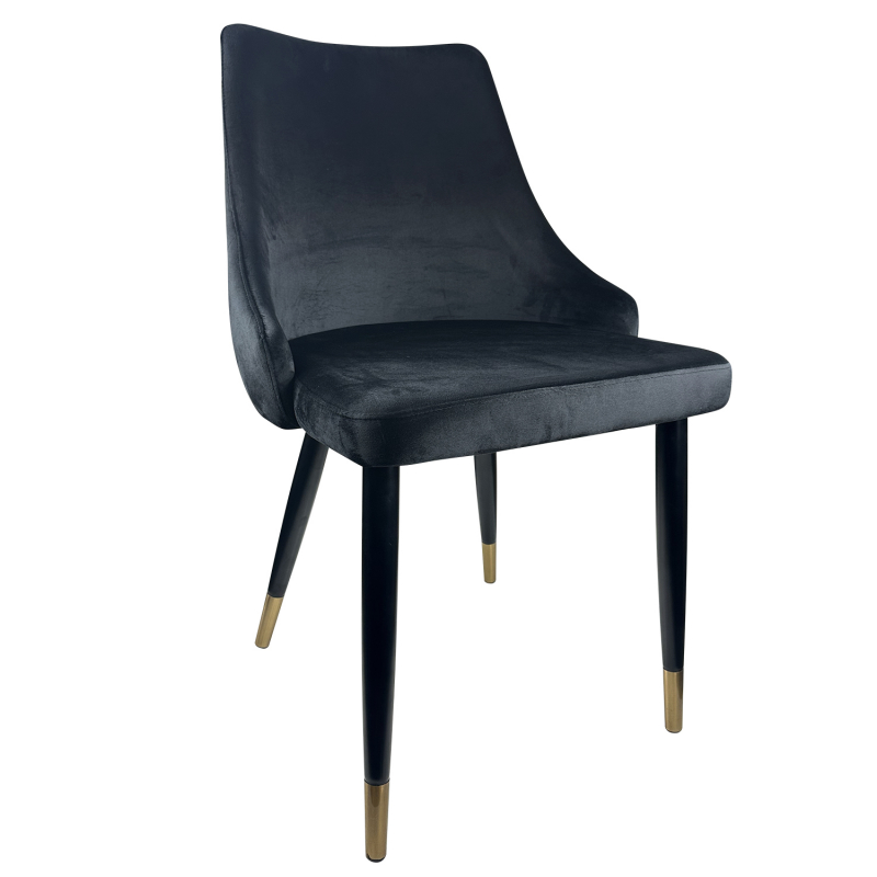 Καρέκλα Τραπεζαρίας ArteLibre QUEENS Μαύρο Βελούδο/Μέταλλο 51x58x83cm Καρέκλα Τραπεζαρίας ArteLibre QUEENS Μαύρο Βελούδο/Μέταλλο 51x58x83cm