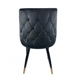 Καρέκλα Τραπεζαρίας ArteLibre QUEENS Μαύρο Βελούδο/Μέταλλο 51x58x83cm Καρέκλα Τραπεζαρίας ArteLibre QUEENS Μαύρο Βελούδο/Μέταλλο 51x58x83cm