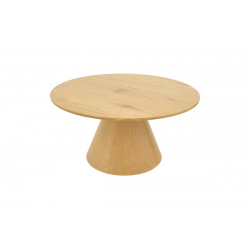 Τραπέζι σαλονιού Donda pakoworld mdf-μέταλλο σε sonoma απόχρωση Φ80x40εκ