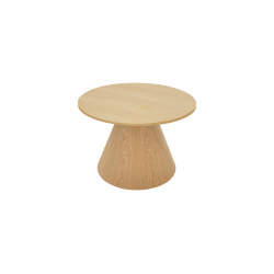 Τραπέζι σαλονιού Donda pakoworld mdf-μέταλλο σε sonoma απόχρωση Φ60x46εκ