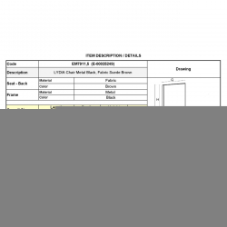 LYDIA Καρέκλα Τραπεζαρίας - Κουζίνας, Μέταλλo Bαφή Μαύρο, Ύφασμα Suede Καφέ  44x55x86cm