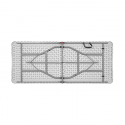 BLOW Τραπέζι  Συνεδρίου - Catering Πτυσσόμενο (Βαλίτσα), HDPE Άσπρο, Μέταλλο Βαφή Γκρι  180x75x74cm