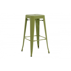 Σκαμπό μπαρ Utopia pakoworld μέταλλο σε λαδί απόχρωση 42x42x76εκ