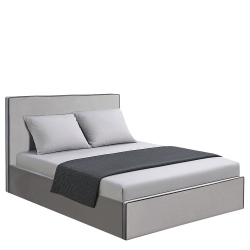 Κρεβάτι Υπέρδιπλο ArteLibre WICHITA Γκρι Ύφασμα Για Στρώμα 160x200cm