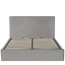 Κρεβάτι Υπέρδιπλο ArteLibre WICHITA Γκρι Ύφασμα Για Στρώμα 160x200cm