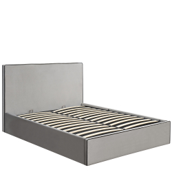 Κρεβάτι Υπέρδιπλο ArteLibre WICHITA Γκρι Ύφασμα Για Στρώμα 160x200cm