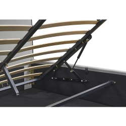 Κρεβάτι Υπέρδιπλο ArteLibre WICHITA Γκρι Ύφασμα Για Στρώμα 160x200cm