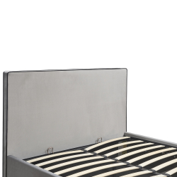 Κρεβάτι Υπέρδιπλο ArteLibre WICHITA Γκρι Ύφασμα Για Στρώμα 160x200cm