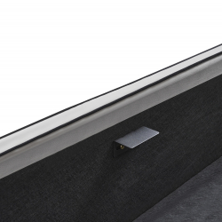 Κρεβάτι Υπέρδιπλο ArteLibre WICHITA Γκρι Ύφασμα Για Στρώμα 160x200cm