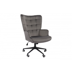 Καρέκλα γραφείου διευθυντή Lobima pakoworld περιστρεφόμενη ανθρακί βελούδο 71x68x104εκ