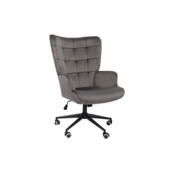 Καρέκλα γραφείου διευθυντή Lobima pakoworld περιστρεφόμενη ανθρακί βελούδο 71x68x104εκ