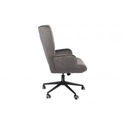 Καρέκλα γραφείου διευθυντή Lobima pakoworld περιστρεφόμενη ανθρακί βελούδο 71x68x104εκ