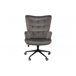 Καρέκλα γραφείου διευθυντή Lobima pakoworld περιστρεφόμενη ανθρακί βελούδο 71x68x104εκ