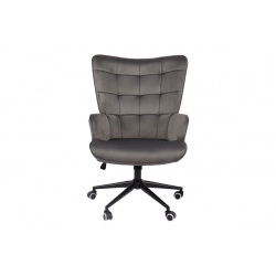Καρέκλα γραφείου διευθυντή Lobima pakoworld περιστρεφόμενη ανθρακί βελούδο 71x68x104εκ