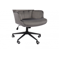 Καρέκλα γραφείου διευθυντή Lobima pakoworld περιστρεφόμενη ανθρακί βελούδο 71x68x104εκ