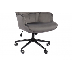 Καρέκλα γραφείου διευθυντή Lobima pakoworld περιστρεφόμενη ανθρακί βελούδο 71x68x104εκ