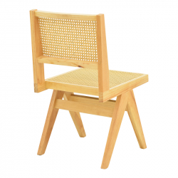 Καρέκλα Winslow pakoworld rubberwood-rattan σε φυσική απόχρωση 46x58x80εκ