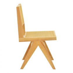 Καρέκλα Winslow pakoworld rubberwood-rattan σε φυσική απόχρωση 46x58x80εκ