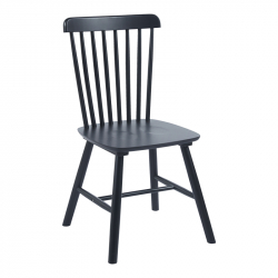 Καρέκλα Bristol pakoworld rubberwood σε μαύρη απόχρωση 45x51x86εκ