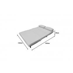 Καναπές-κρεβάτι Josuane I pakoworld διθέσιος βελούδο σε γκρι απόχρωση 122x80x81εκ