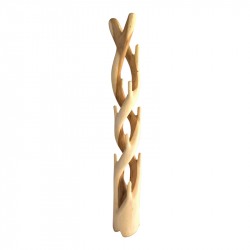 Καλόγερος Joint pakoworld suar ξύλο σε φυσική απόχρωση 30x30x200εκ