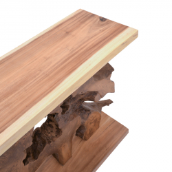 Κονσόλα Nasiol Inart teak ξύλο σε φυσική απόχρωση 120x40x75εκ