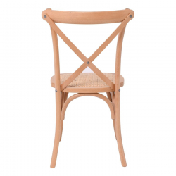 DESTINY Καρέκλα Τραπεζαρίας Οξιά Φυσικό, Κάθισμα Ψάθα, Στοιβαζόμενη  48x52x89cm
