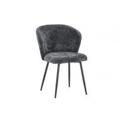 Καρέκλα Karg pakoworld γκρι ύφασμα-πόδι μαύρο μέταλλο 57x62x80εκ