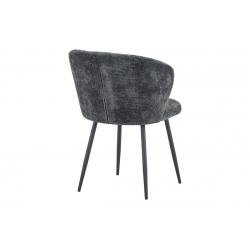 Καρέκλα Karg pakoworld γκρι ύφασμα-πόδι μαύρο μέταλλο 57x62x80εκ