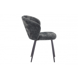Καρέκλα Karg pakoworld γκρι ύφασμα-πόδι μαύρο μέταλλο 57x62x80εκ
