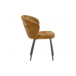 Καρέκλα Karg pakoworld camel ύφασμα-πόδι μαύρο μέταλλο 57x62x80εκ