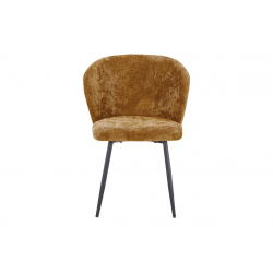 Καρέκλα Karg pakoworld camel ύφασμα-πόδι μαύρο μέταλλο 57x62x80εκ