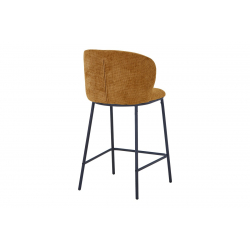 Σκαμπό μπαρ Karg pakoworld camel ύφασμα-πόδι μαύρο μέταλλο 49x46x93εκ