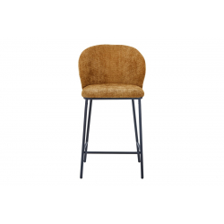 Σκαμπό μπαρ Karg pakoworld camel ύφασμα-πόδι μαύρο μέταλλο 49x46x93εκ