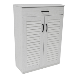 ΠΑΠΟΥΤΣΟΘΗΚΗ ΝΤΟΥΛΑΠΙ ΜΕ ΣΥΡΤΑΡΙ ΞΥΛΙΝΟ 68x32x98εκ.ΣΕ ΑΣΠΡΟ ΧΡΩΜΑ ANKOR