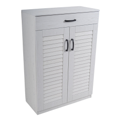 ΠΑΠΟΥΤΣΟΘΗΚΗ ΝΤΟΥΛΑΠΙ ΜΕ ΣΥΡΤΑΡΙ ΞΥΛΙΝΟ 68x32x98εκ.ΣΕ ΑΣΠΡΟ ΧΡΩΜΑ ANKOR