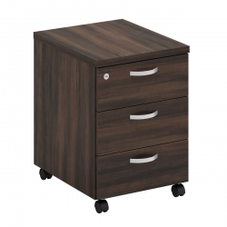 ΣΥΡΤΑΡΙΕΡΑ Τροχήλατη με 3 συρτάρια, Απόχρωση Σκούρο Καρυδί  40x48x56cm