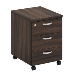 ΣΥΡΤΑΡΙΕΡΑ Τροχήλατη με 3 συρτάρια, Απόχρωση Σκούρο Καρυδί  40x48x56cm