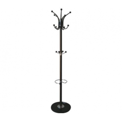 JASON Καλόγερος Περιστρεφόμενος, Μέταλλο Βαφή Καρυδί, Βάση Μάρμαρο  Φ37cm H.170cm