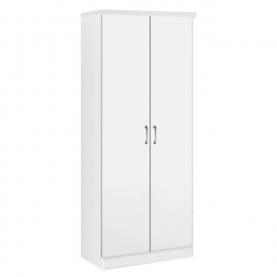 LIFE Ντουλάπα Δίφυλλη, Θέσεις για Κρεμάστρες, Απόχρωση  Άσπρο  80x42x180cm