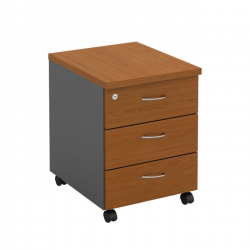 ΣΥΡΤΑΡΙΕΡΑ-Α Τροχήλατη, Με 3 συρτάρια, Απόχρωση Dark Grey - Cherry  40x48x56cm