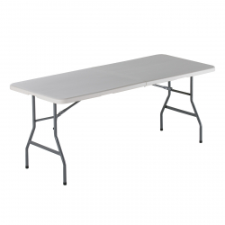 BLOW-R Τραπέζι Συνεδρίου - Catering Πτυσσόμενο (Βαλίτσα), HDPE Άσπρο, Μέταλλο Βαφή Γκρι  180x75x74cm