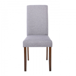 OPTIMAL Καρέκλα Τραπεζαρίας, Απόχρωση Καρυδί Ύφασμα Γκρι  43x55x96cm