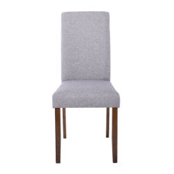 OPTIMAL Καρέκλα Τραπεζαρίας, Απόχρωση Καρυδί Ύφασμα Γκρι  43x55x96cm