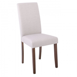 OPTIMAL Καρέκλα Τραπεζαρίας, Απόχρωση Καρυδί Ύφασμα Μπεζ  43x55x96cm