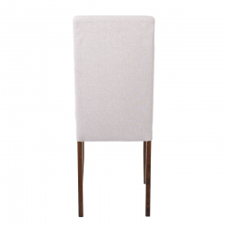 OPTIMAL Καρέκλα Τραπεζαρίας, Απόχρωση Καρυδί Ύφασμα Μπεζ  43x55x96cm