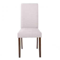 OPTIMAL Καρέκλα Τραπεζαρίας, Απόχρωση Καρυδί Ύφασμα Μπεζ  43x55x96cm