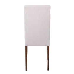 OPTIMAL Καρέκλα Τραπεζαρίας, Απόχρωση Καρυδί Ύφασμα Μπεζ  43x55x96cm