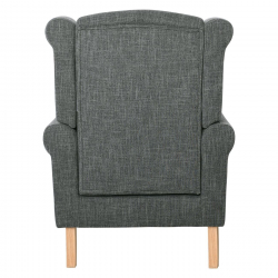 ROSY Πολυθρόνα - Μπερζέρα Φυσικό, Ύφασμα Ανθρακί  76x80x103cm