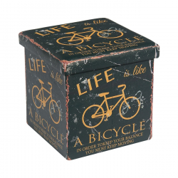 ORION Σκαμπό Αποθηκευτικό - Βοηθητικό, PU Deco Bike  38x38x38cm